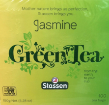Jasmine Green Tea 100 Tea Bags Quality #1 - Stassen Pure - $10.88