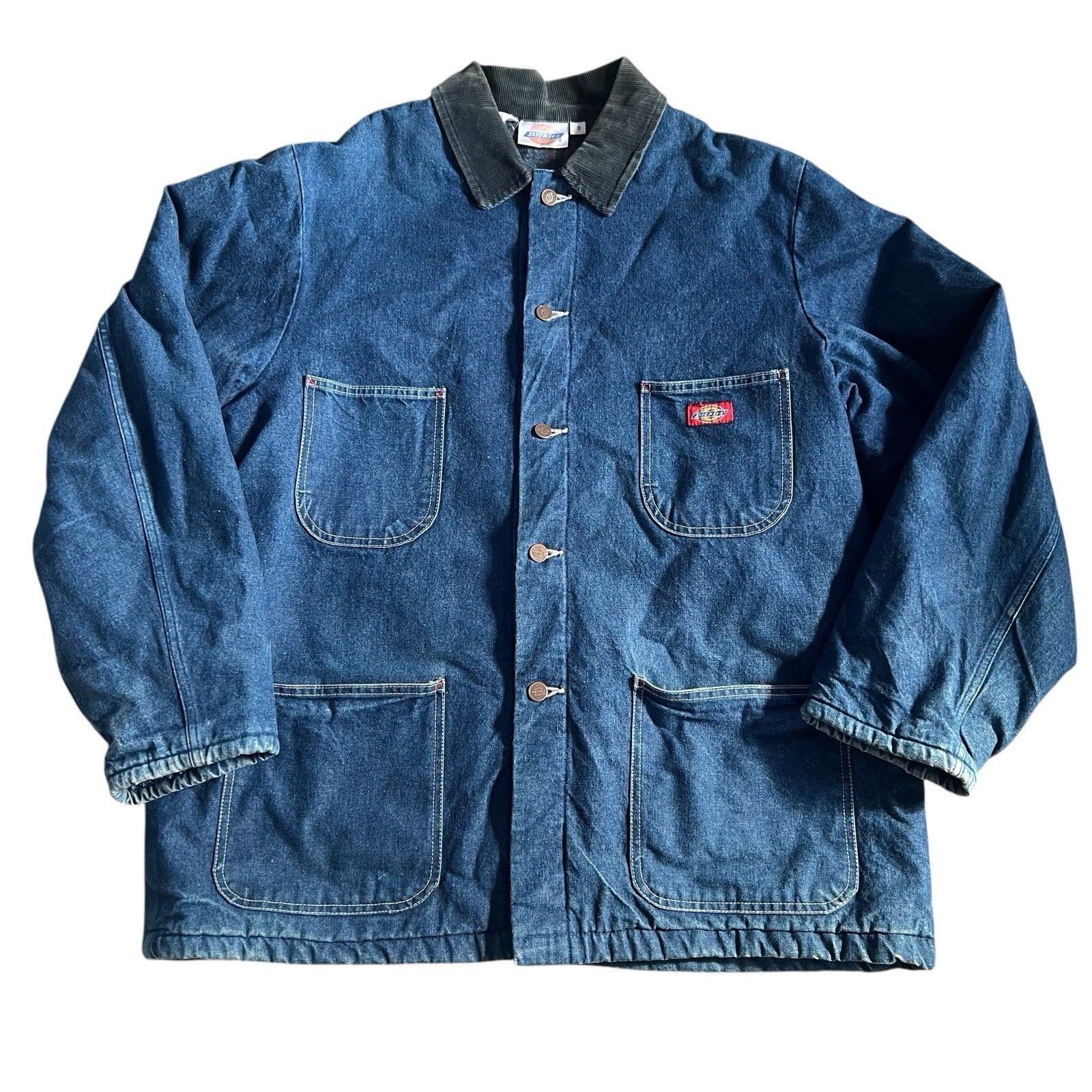 VTG 90’s Dickies Men’s Denim Barn Chore Work Jacket XL 46 Blanket Lined ... - $79.15