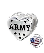 Army Charm 925 Sterling Silver bead for European Bracelet Mother Christm... - £18.93 GBP