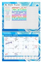 2023 Monthly Desktop/Wall Calendar/Planner - Habit Tracker - (Edition #02) - £10.27 GBP