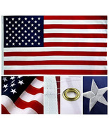 3x5 US American Flag Made In USA Stars Embroidered Stripes Sewn Grommets... - £40.12 GBP