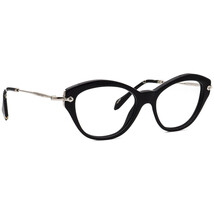 Miu Miu Eyeglasses VMU 02O 1AB-1O1 Black/Silver Cat Eye Frame Italy 52[]... - $3,313.17 MXN