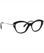Miu Miu Eyeglasses VMU 02O 1AB-1O1 Black/Silver Cat Eye Frame Italy 52[]... - €154,28 EUR