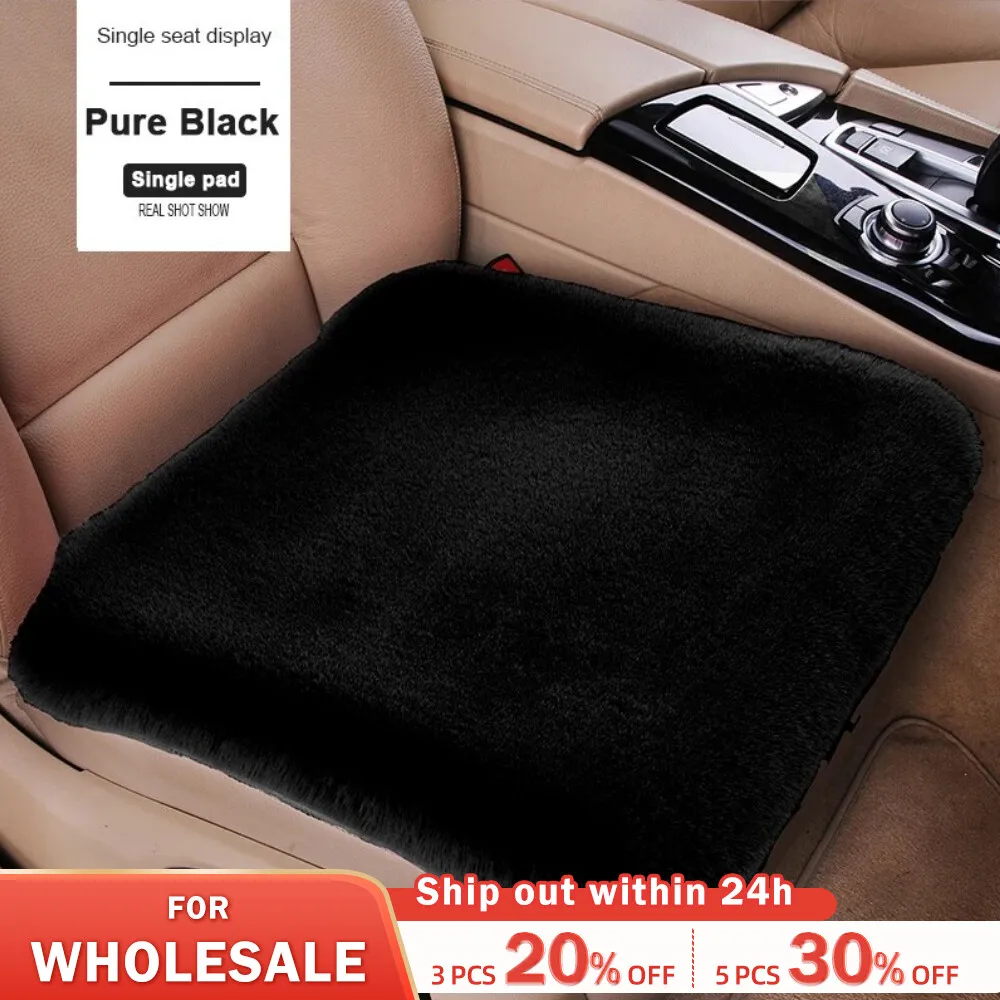 Car Cushion Winter Warm Plush Single Piece Seat Anti Slip Thickened Imitation - £12.42 GBP+