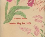 Old Original Bookbinder&#39;s Mother&#39;s Day Menu 1976 Philadelphia Pennsylvania - £22.26 GBP