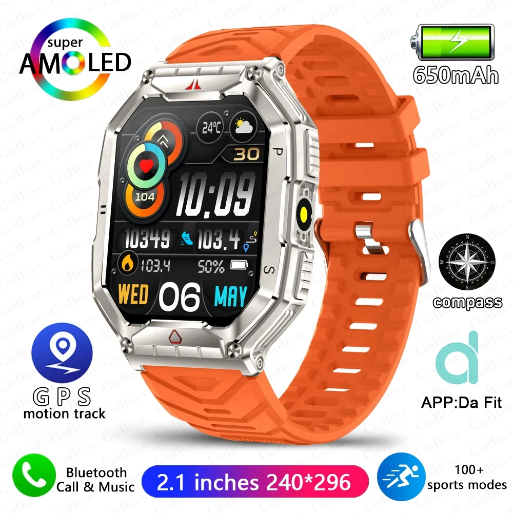 2024  Outdoor Sports Smart Watch GPS Tracking 650Mah Battery 1ATM Waterproof Com - £35.30 GBP