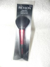 Revlon POWDER BRUSH Premium Fibers Wood Handle 92975 Red Black Full Size... - $12.99