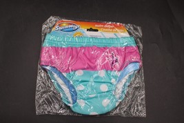 New Swimways Infant Girls 12 Mo Pink Blue Polka Dot Reusable Swim Diaper 12 M - £4.64 GBP