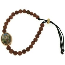 Religious Bracelet San Lazaro Medal Venturina beads Saint Lazarus Babalú... - $13.86