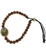 Religious Bracelet San Lazaro Medal Venturina beads Saint Lazarus Babalú... - $19.01 CAD