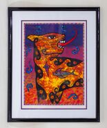"Iluvia" by Calixto Robles Framed Silkscreen on Paper Signed LE 3/20 - $376.20