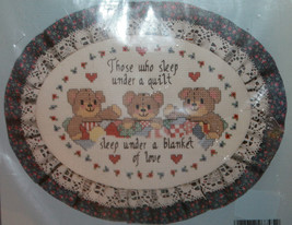 Stitchables 7795 A Blanket of Love Counted Cross Stitch Kit 5x7 New Oval... - $18.80