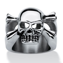 Mens Stainless Steel Skull And Crossbones Ring Size 9 10 11 12 13 - £64.13 GBP