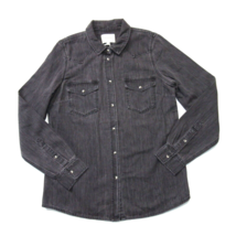 NWT Sezane Servanne Shirt in Bleached Black Chambray Snap Down Top 34 / ... - $100.00