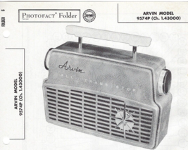 1957 ARVIN 9574P Transistor AM RADIO Photofact MANUAL Portable Receiver ... - £8.64 GBP