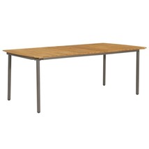 Outdoor Garden Patio Solid Acacia Wood Rectangular Dining Dinner Table Wooden - £263.35 GBP