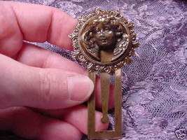 (CBBS-6) Cupid angel heart wings BOOKMARK book mark books baby face brass - £12.64 GBP