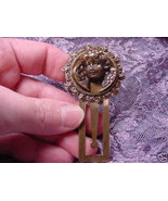(CBBS-6) Cupid angel heart wings BOOKMARK book mark books baby face brass - $302.34 MXN