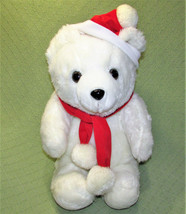 Burli Bear Santa Teddy Vintage Commonwealth Christmas 17" 1986 Stuffed Animal - $37.80