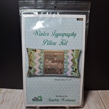 Pine Mountain Designs WINTER TYPOGRAPHY PILLOW Sham Cross Stitch Kit #47... - $22.50 Pine Mountain Designs WINTER TYPOGRAPHY PILLOW Sham Cross Stitch Kit #47... - $22.50