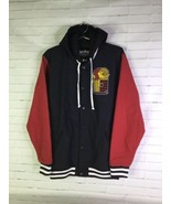 Harry Potter Gryffindor Logo Hooded Varsity Wool Jacket Snap Button Mens... - $90.02