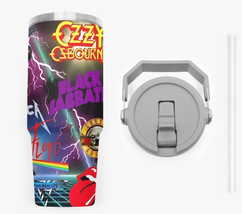 Tumbler Flip-Straw Rock Band Tumbler | 30oz Stainless Steel Cup | Free Ship - $51.93 CAD