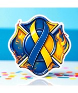 Firefighter Decal Down Syndrome Maltese Cross Flames V20 Window/Hardhat ... - $5.41 CAD+