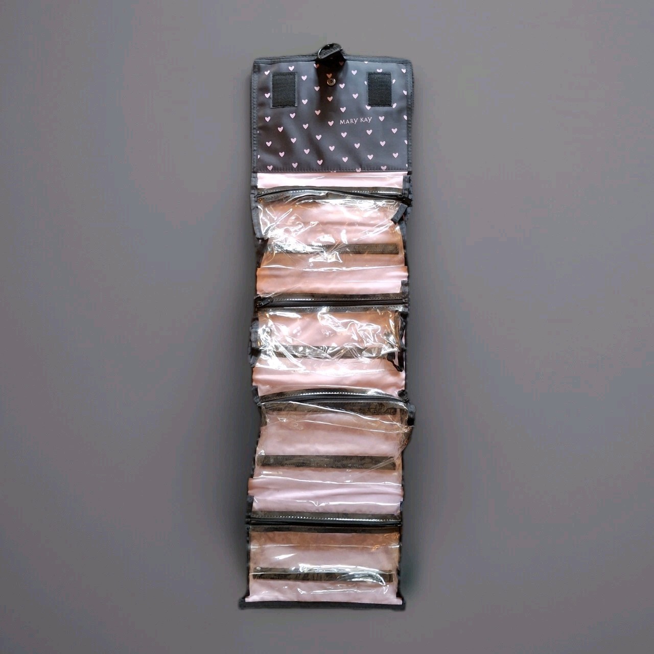 Mary Kay Travel Roll Up Bag Hearts Unfilled/Empty for Makeup + Cosmetic ... - $7.50