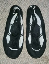 Black &amp; White Mesh Water Shoes Large 9-10 Mens Unisex - $9.99