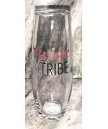 “Bride Tribe” Stemless Bridal Champagne Flute Glass 9.6oz Wedding Bridal... - $12.75