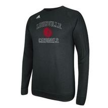 Adidas Louisville Cardinals Sideline Climawarm Dominate Tech Sweatshirt  Gray M - £39.56 GBP