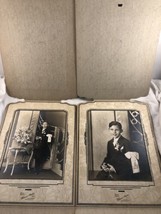 2 Vintage Boy communion Photo with Cardboard Mat Folder 1943 - £23.33 GBP