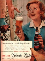 1958 Black Label Beer pretty women Vintage Print ad nostalgic a6 - $25.05