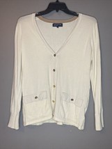 JONES NEW YORK SIGNATURE BUTTON SWEATER w/ Front Pockets - Size L - £10.97 GBP