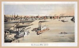 11066.Decoration Poster.Home Wall.Room art.La Crosse Wisconsin.1873 Harbor - £12.73 GBP+