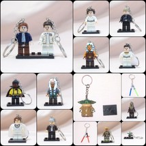 STAR WARS Minifigure Keychain +Stand Luke Leia Han Ahsoka Grogu Lando Ch... - $246.21 MXN+