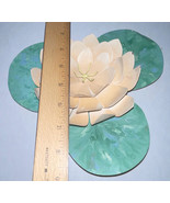 Lily pad Lilly pad NMD Metal Wall Sculpture Decor Beautiful Coloring 10” - £56.85 GBP