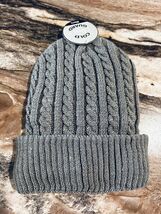 Amity Cold Guard Men's Gray Grey Thermal Knit Hat Beanie Faux Fur Lined NEW - $6.25