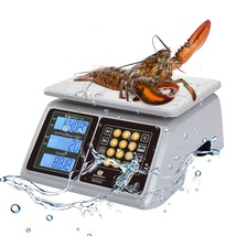 66Lbs Capacity, White Backlight Lcd, Rechargeable Commercial, Ipx7 Waterproof - £103.35 GBP
