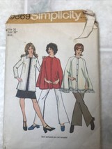 9869 Vtg Sz 16 Simplicity Sewing Pattern Misses Lined Cape Cardigan Casu... - $21.49