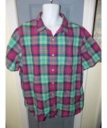 American Eagle Outfitters Vintage Fit SS Multi Colored Plaid Size 2XL Me... - $24.92