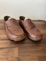 OluKai Moloa Mens Slip On Shoes  Ray Toffee (?) Leather Size US M10 Comfort - £39.30 GBP