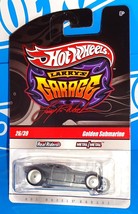 Hot Wheels 2010 Larry&#39;s Garage #26 Golden Submarine ZAMAC w/ Real Riders - £9.40 GBP