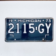 1973 United States Michigan Base Passenger License Plate 2115-GY - £7.44 GBP