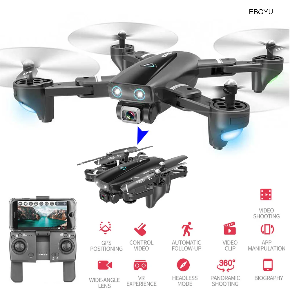 167 5g wifi fpv 1080p wide angle hd camera gps positioning foldable rc drone quadcopter thumb200