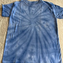 NEW Hanes Comfort Soft Boys Blue Spiral Tie Dye Short Sleeve Shirt Large 10 - £7.32 GBP