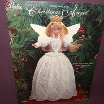 Christmas Angel Victorian Crochet Doll Pattern 11&quot; 1994 Beads Fashion White - $10.99