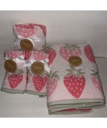 Common Thread 8 Piece Super Soft Bath Towel Set Pink Strawberry Pink Whi... - €99,45 EUR