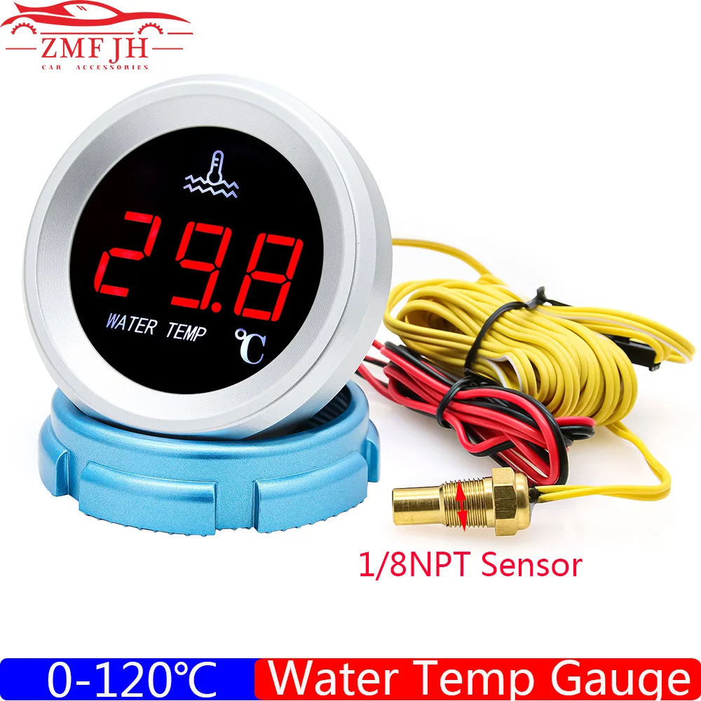 0-120℃ Water Temperature Gauge with Warning 1/8 NPT Water Temp Sensor Digital - £14.23 GBP