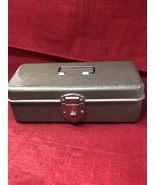 USA Made EXCELSIOR Swanco Metal Cash Tool Tackle Box 11&quot; x 5&quot; x 4&quot; VTG N... - $34.65